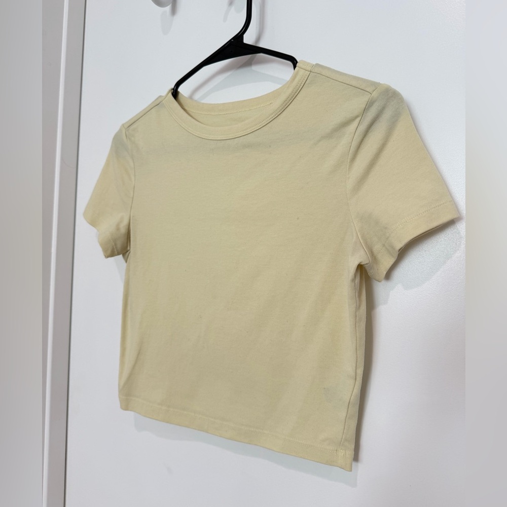 Butter Yellow Crop Tee